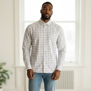 Brooks‎ Brothers Regent 1818 White/Blue Plaid Button down Dress Shirt like new!